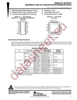 SN74HC157PWRE4 datasheet  